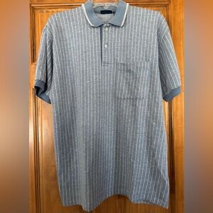 Navy Striped Polo Shirt